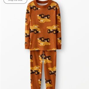 Hanna Andersson Construction Truck Toddler Pajamas Long Sleeve LS 2T NWT PJ Set